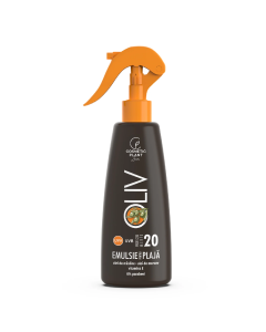 Emulsie plaja cu ulei de morcov si masline SPF20, OLIV, 200 ml, CosmeticPlant
