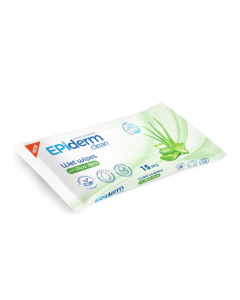 Servetele umede cu extract organic de Aloe Vera, 15 bucati, Epiderm