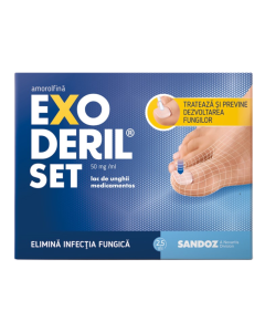 Exoderil Set 50 mg/ml lac de unghii medicamentos, 2.5ml