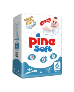 Scutece extra large Soft, 15+ kg, 16 bucati, PINE
