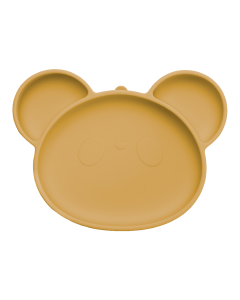 Farfurie din silicon cu ventuza Panda, 6 luni+, Honey, Appekids