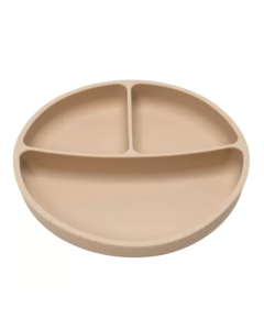 Farfurie compartimentata din silicon, 6 luni+, Bubble Beige, Appekids
