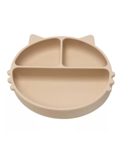 Farfurie compartimentata din silicon Kitty, 6 luni+, Bubble Beige, Appekids