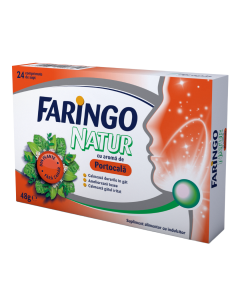 Faringo Natur cu aroma de portocale, 24 comprimate, Terapia