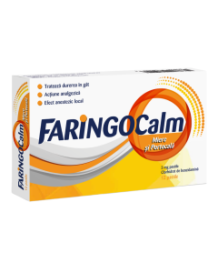 Faringocalm miere si portocala, 3 mg, 12 pastile, Terapia