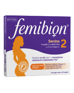 Suplimente pentru sarcină săptămânile 13-40, 28 tablete+28 capsule, Femibion