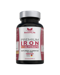 Fier Bisglicinat Premium, 60 capsule vegane, Boost4Life