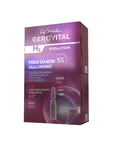 Gerovital H3 Evolution fiole cu acid hialuronic 5%, 10 fiole