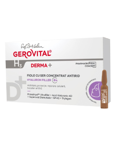 Fiole cu ser concentrat antirid H3 Derma+, 10 fiole*2 ml, Gerovital