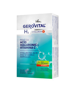 GH3 Hyaluron C Fiole cu acid hialuronic si vitamina C, 10 fiole*2 ml