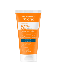 Fluid cu protectie solara SPF50+, fara parfum, 50 ml, Avene