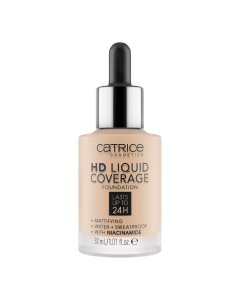 Fond de ten HD Liquid Coverage, 010 Light Beige, 30 ml, Catrice