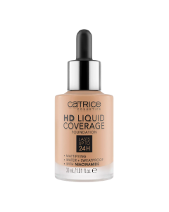 Fond de ten HD Liquid Coverage, 040 Warm Beige, 30 ml, Catrice