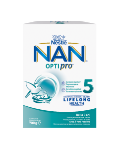Formula de lapte praf Nan 5 Optipro, 3+ ani, 700 g, Nestle