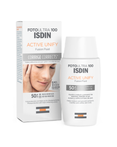 Fluid fata cu protectie solara SPF 50+, Fotoultra Active Unify 100+ Fusion Fluid, 50ml, Isdin