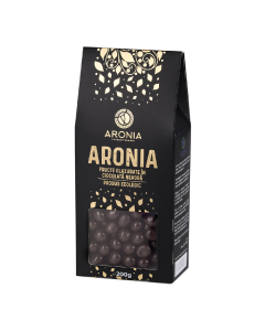 Fructe de Aronia BIO glazurate cu Ciocolata, 200g, Aronia Charlottenburg