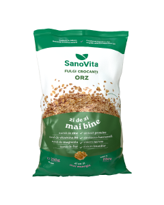 Fulgi de orz crispy, 250g, Sanovita 