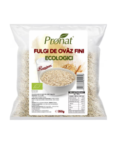 Fulgi de ovaz fini Bio, 350g, Pronat