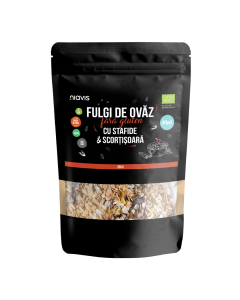 Fulgi de ovaz fara gluten cu stafide si scortisoara Bio, 200 g, Niavis