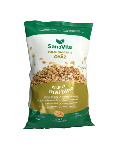 Fulgi de ovaz crocanti, 250g, Sanovita