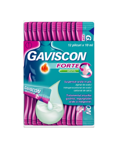 Gaviscon Forte Mentol suspensie orala, 12 plicuri*10 ml, Reckitt