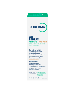 Gel crema nuantator anti-imperfectiuni Sebium Kerato+ Cover, 30 ml, Bioderma