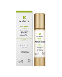 Gel crema contur pentru fata si gat Factor G Renew, 50 ml, Sesderma
