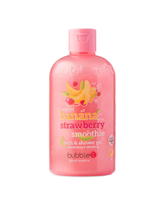 Gel de dus si baie cu aroma de capsuni si banana, 500ml, Bubble T