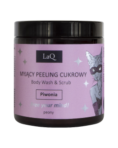 Gel de dus si peeling bujor, 220g, LaQ