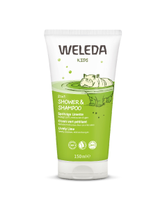 Gel de dus si sampon cu lime 2in1 Kids, 150 ml, Weleda