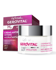Crema Antirid Intens Hidratanta, H3 Evolution, SPF10, 50 ml, Gerovital 