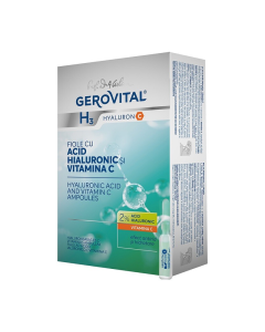 GH3 Hyaluron C Fiole cu acid hialuronic si vitamina C, 10 fiole*2 ml