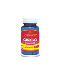 Herbagetica Ginkgo Curcumin95, 60 capsule