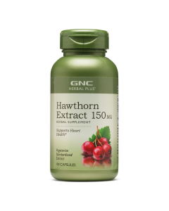 Extract de Paducel, Herbal Plus® Hawthorn 150mg, 100 capsule, GNC