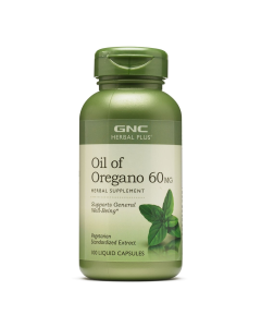 Ulei de Oregano 60 mg Herbal Plus, 100 capsule, GNC