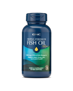 Triple Strength Fish Oil, Ulei de Peste Mini Capsule, 60 capsule, GNC