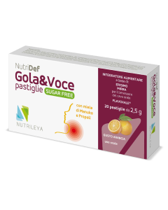 Gola&Voce portocale si miere de Manuka fara zahar NutriDef, 20 dropsuri, Nutrileya