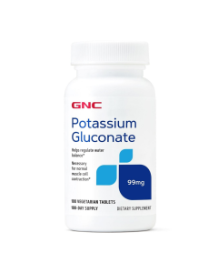 Gluconat de potasiu 99mg, 100 tablete, GNC