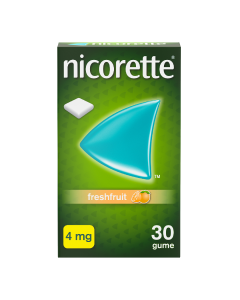 Guma medicamentoasa masticabila Freshfruit, 4 mg, 30 gume, Nicorette
