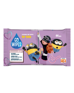 Hartie igienica umeda Minions, 44 bucati, Go Wipes