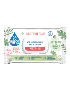 Hartie igienica umeda Procto Care, 44 bucati, Go Wipes