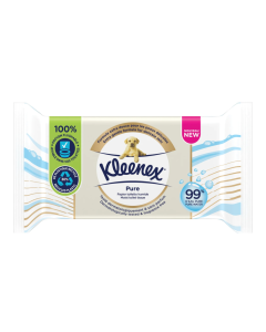 Hartie igienica umeda Skin Pure, 38 bucati, Kleenex