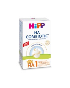 Lapte praf formula de inceput HA1 Combiotic, +0 luni, 350g, Hipp