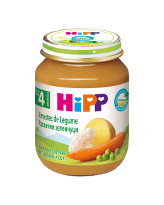Piure cu amestec de legume, de la 4 luni, 125g, Hipp 