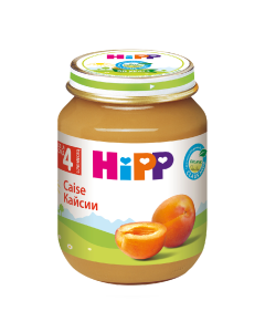 Piure din caise, de la 4 luni, 125g, Hipp