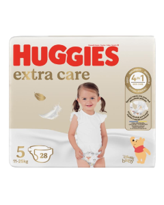 Scutece Extra Care Marimea 5, 11-25 kg, 28 bucati, Huggies
