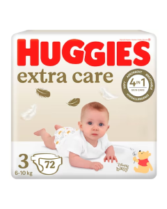Scutece Extra Care Marimea 3, 6-10 kg, 72 bucati, Huggies