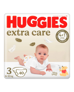 Scutece Extra Care Marimea 3, 6-10 kg, 40 bucati, Huggies