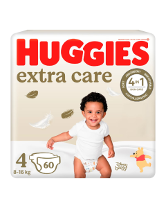 Scutece Extra Care Marimea 4, 8-16 kg, 60 bucati, Huggies