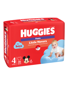 Scutece chilotel, Baieti, Marimea 4, 9-14 kg, 36 bucati, Huggies
